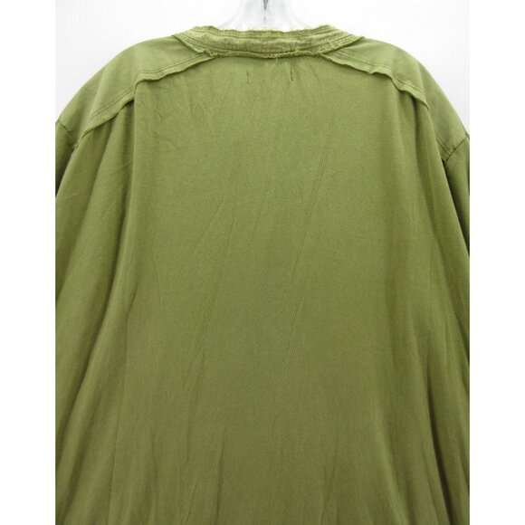 We The Free People Top Medium Henley Blouse Crochet Lace Boho Sheer - Picture 7 of 11